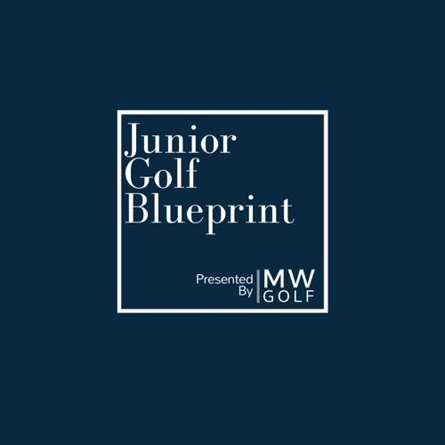 logo for Junior Golf Blueprint by Matt Walter in blue